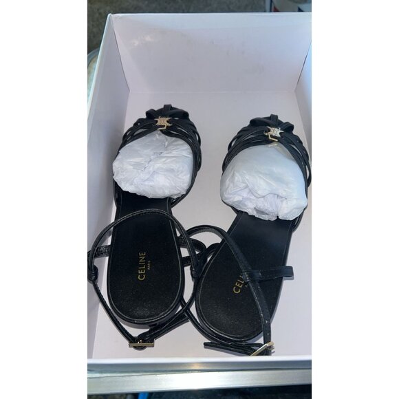 Womens Size EU 36 Pumps Heels Sandals in Leather Black - Picture 7 of 8